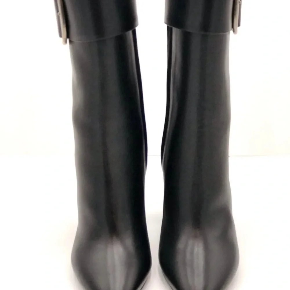 Saint Laurent Black Joplin 105 Buckle Boots Sz 39.5 - Picture 2 of 9